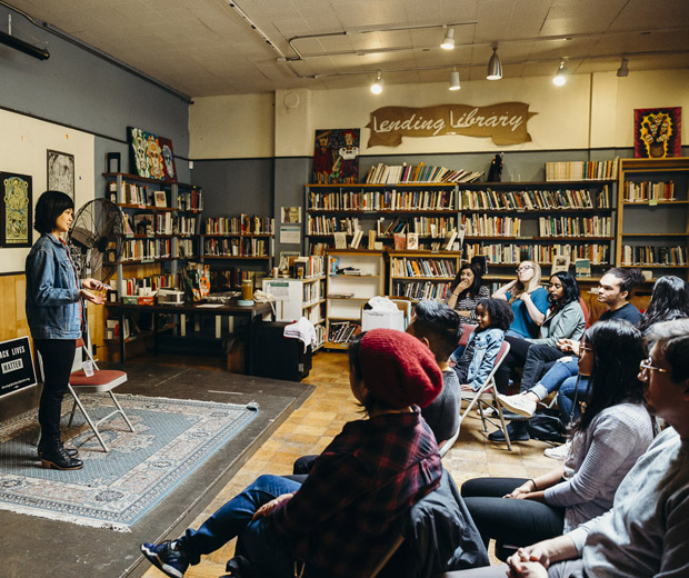 Stacey Tran hosts a 2018 Tender Table event at In Other Words.