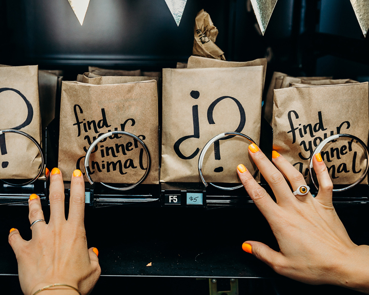 Taylor Valdes's "Find Your Inner Animal” mystery bags