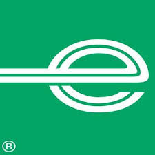 Line illustration emblem logo with green background
