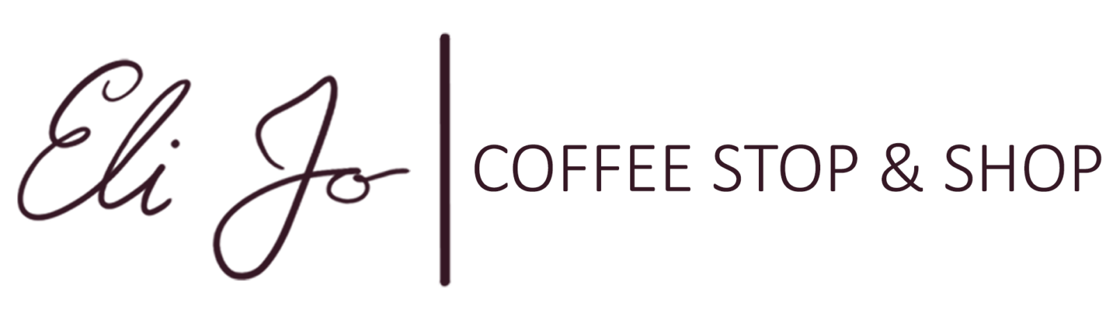 Script and sans serif wordmark logo for local coffee shop