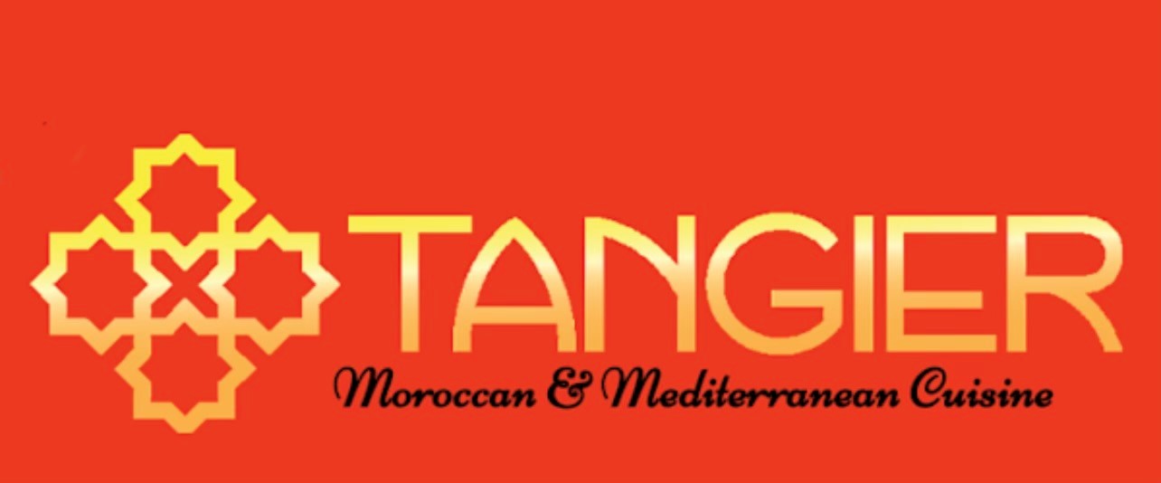 Yellow gradient wordmark and emblem logo on a red-orange background