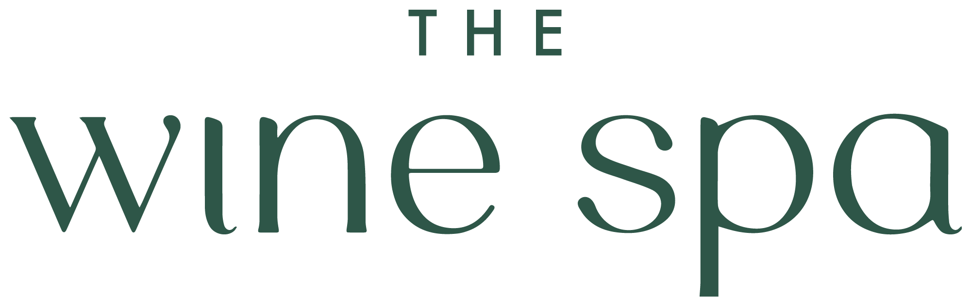 Emerald green serif logo for local spa