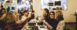 Revelers toast at a Nightwood Society event.