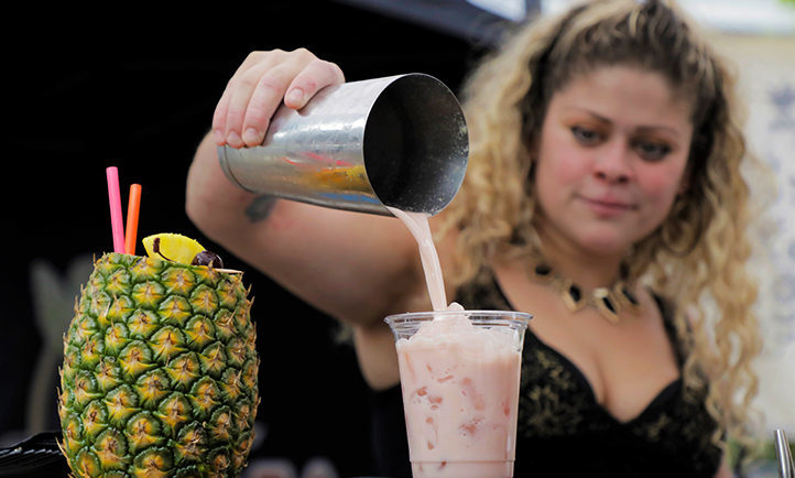MexiRicanPDX served up summertime cocktails at My Peoples Market in 2018.