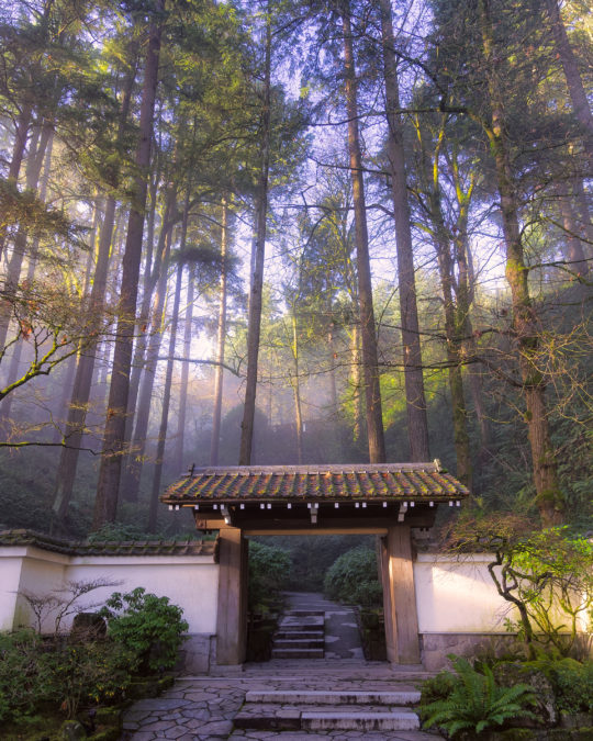 Antique Gate at Portland Japanese Garden.
