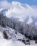 The approach to Mount Hood in winter.